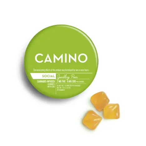 Camino Sparkling Pear Social Gummies (20-PK 40MG THC:120MG CBD)